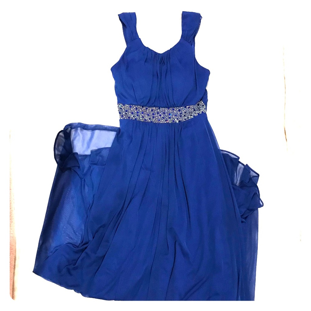 Royal blue formal maxi dress